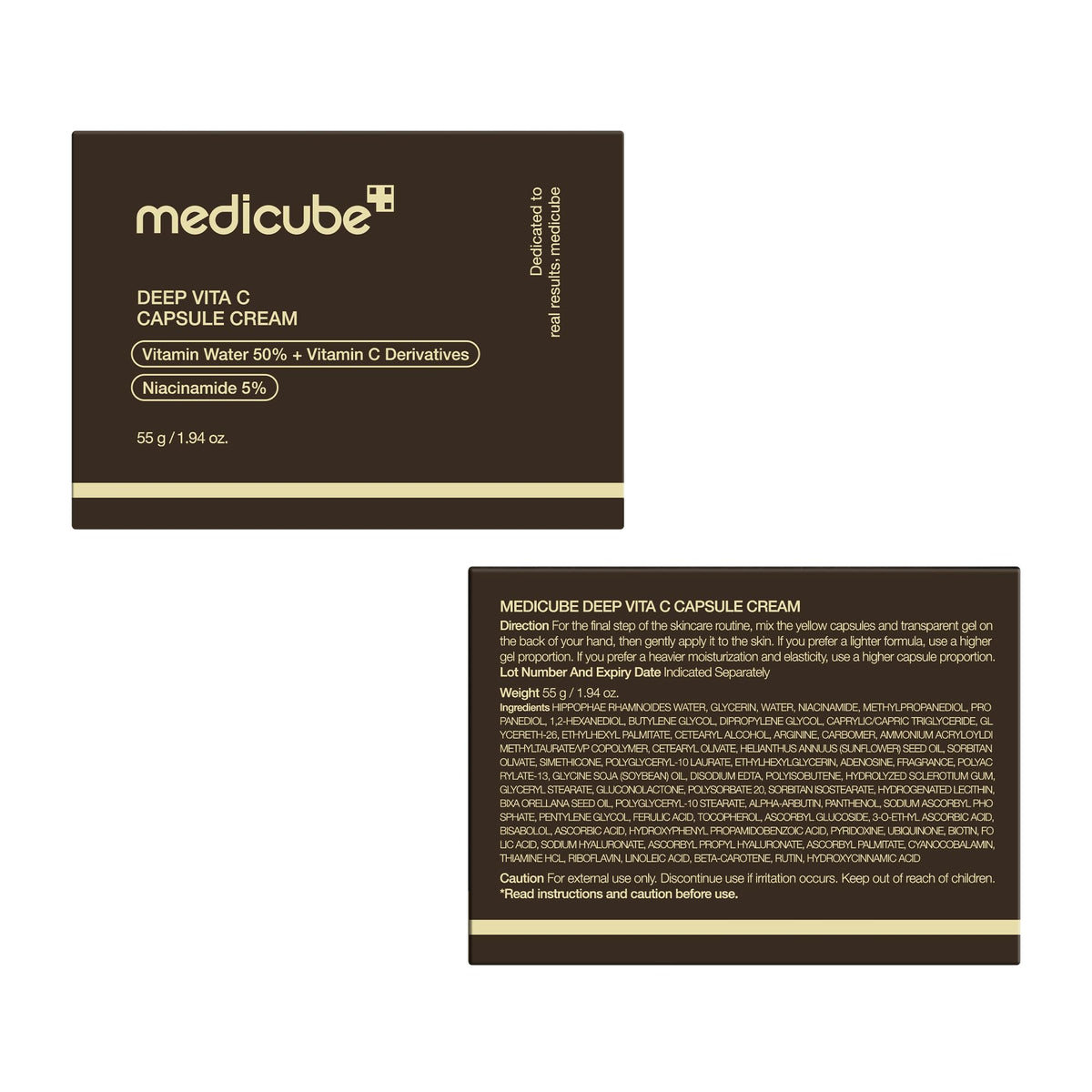 medicube recyclable box and capsule tray, highlights sustainable packaging choice