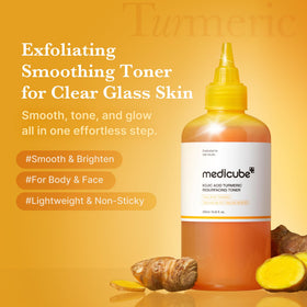 medicube toner close-up of liquid texture highlighting lightweight, non-sticky absorption benefit