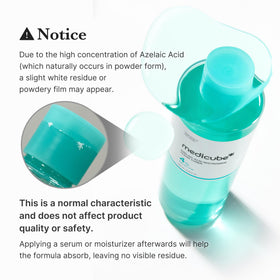 medicube toner next to a ruler showing the 8.45 fl.oz size