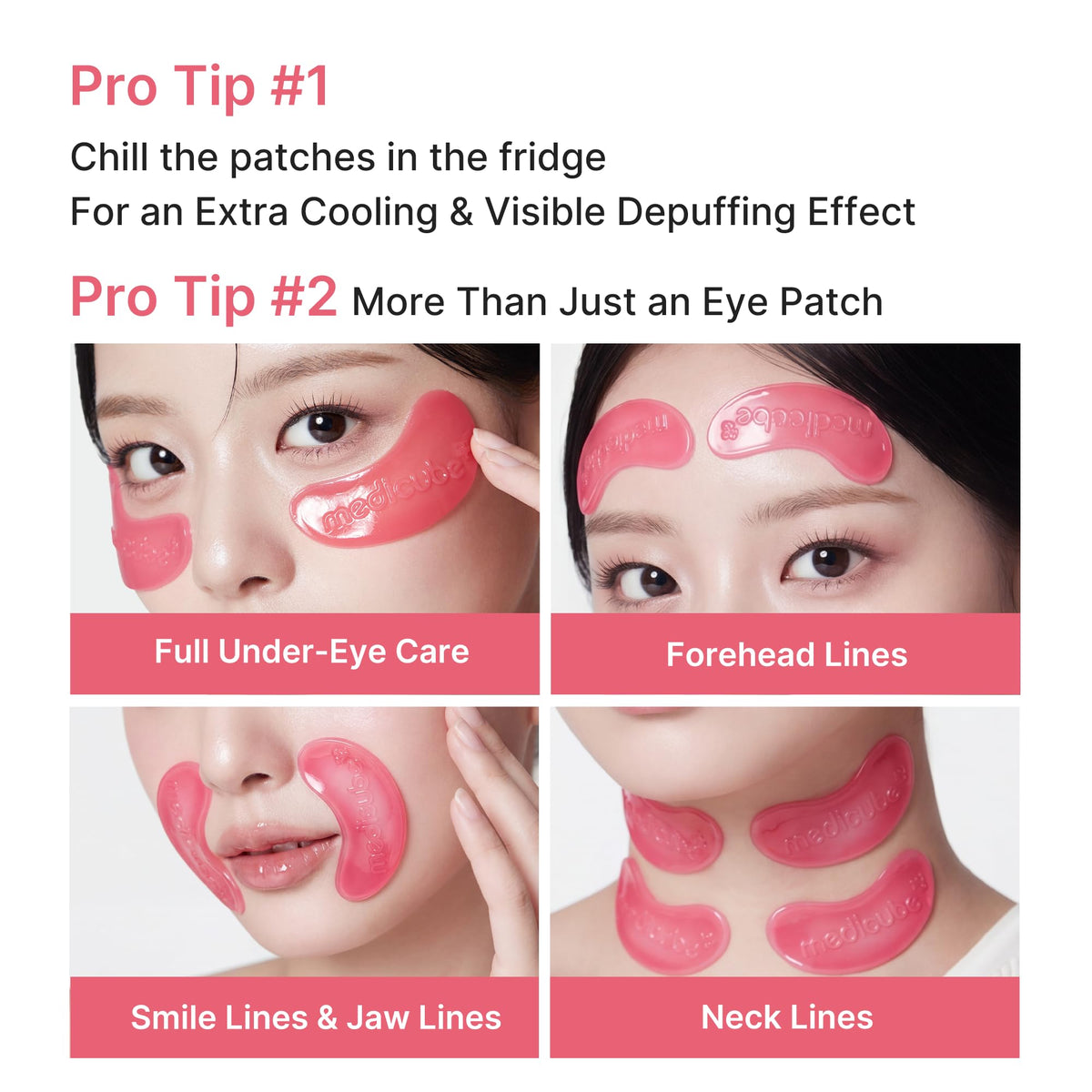 medicube single pair in a travel bag, quick on-the-go refresh