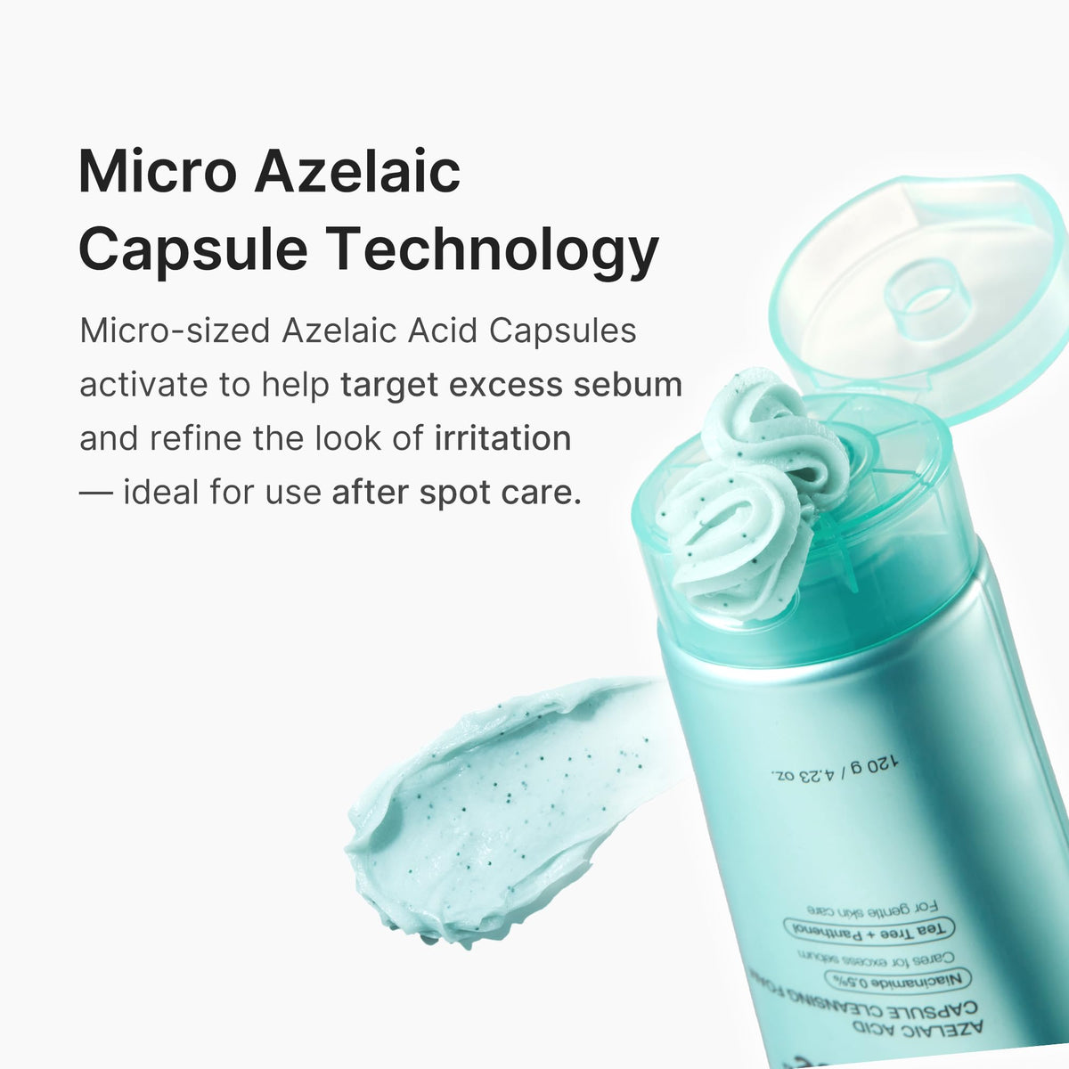 medicube facial wash in use demonstration showing effective sebum removal