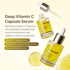 medicube close-up of melt-in capsules highlighting concentrated Vitamin C delivery