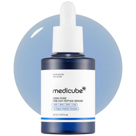 medicube front bottle shot showing sleek packaging and clear serum benefit