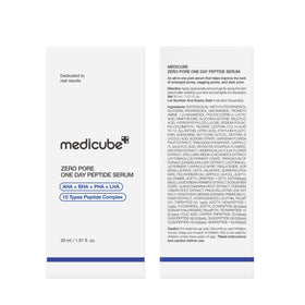 medicube ingredient illustration showing acids and copper peptide synergy benefit
