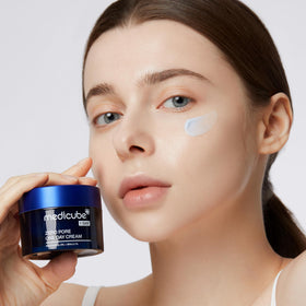 medicube open jar revealing cream consistency and readiness for daily pore care