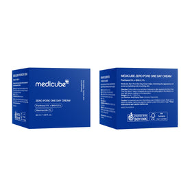 medicube jar on bathroom counter as part of morning routine, promotes balanced skin