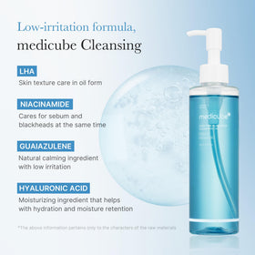 medicube emulsified oil-to-milk demonstrating easy rinsing