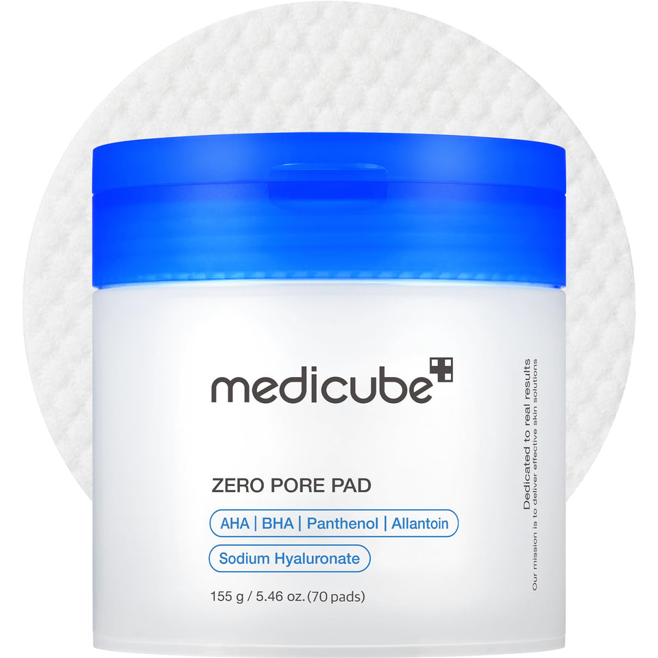 medicube tub front view showing product and clear benefits