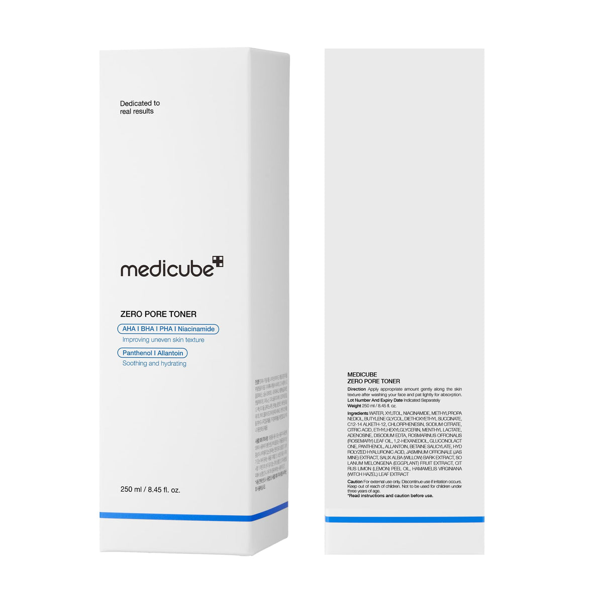 medicube before and after skin texture comparison showing refined pores