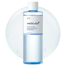 medicube bottle front view showing clean packaging and pore care benefits