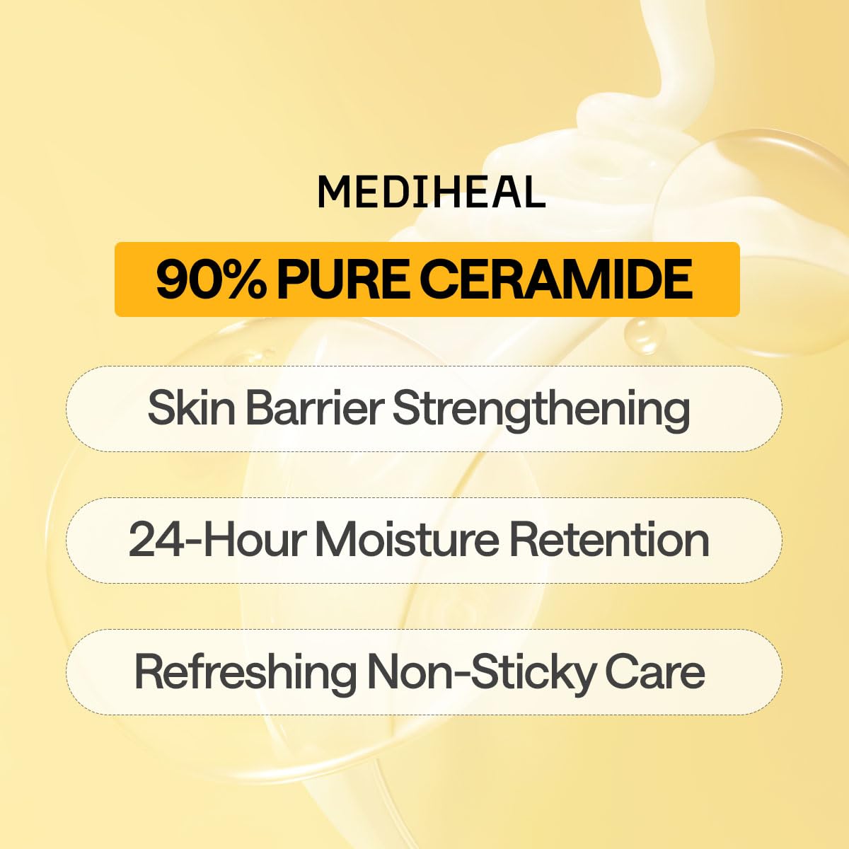 MEDIHEAL sheet mask applied on model showing hydrated, comfortable finish