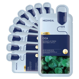 MEDIHEAL front packaging showing 10-count box and calming branding benefit