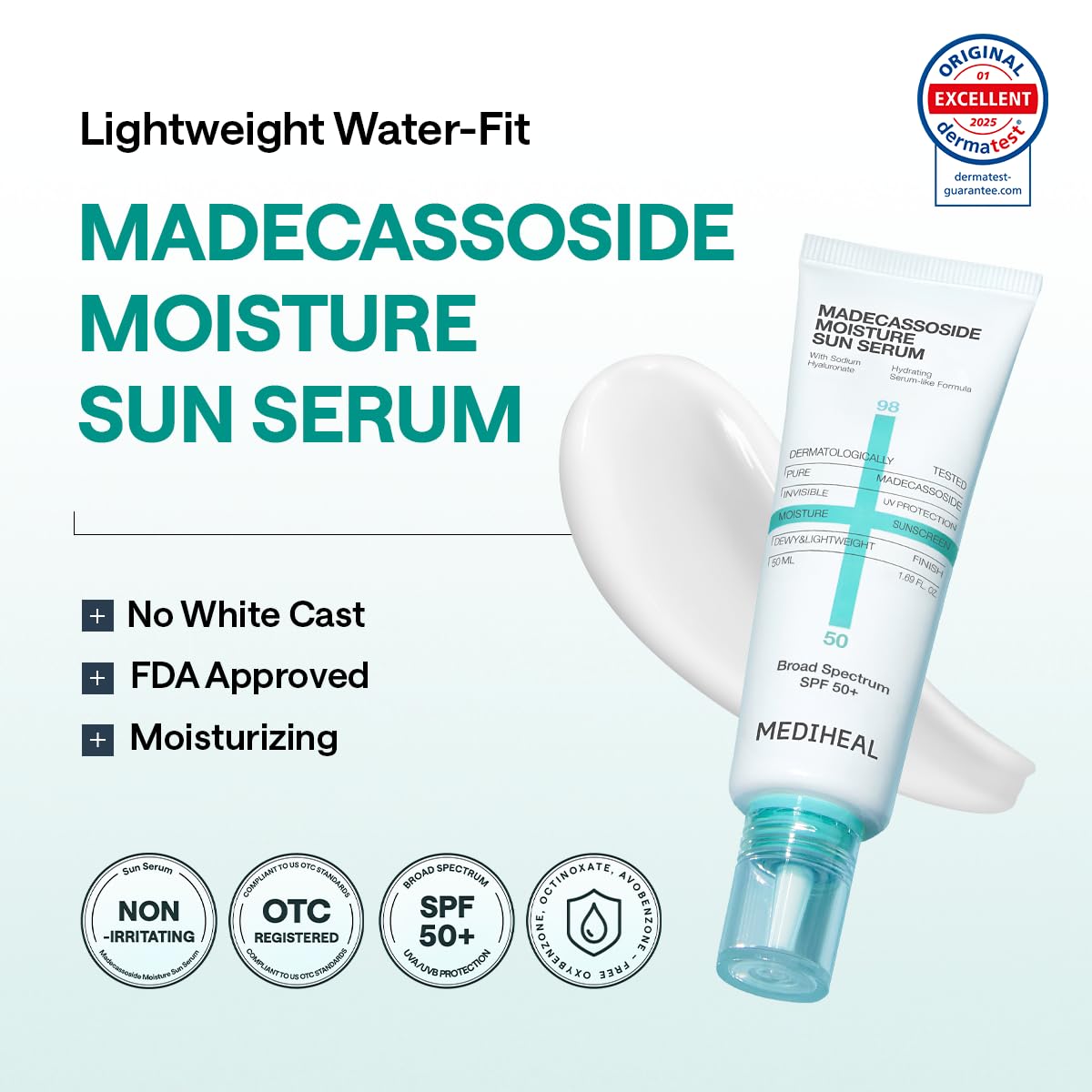 MEDIHEAL serum texture close-up highlighting lightweight absorption