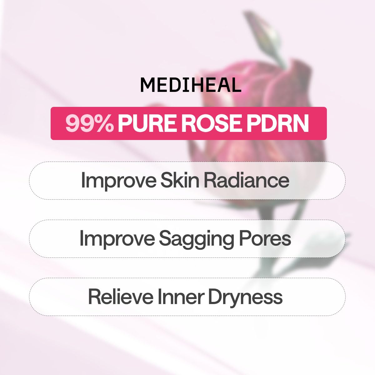 MEDIHEAL clear essence texture pooling to show hydration and spreadability benefit