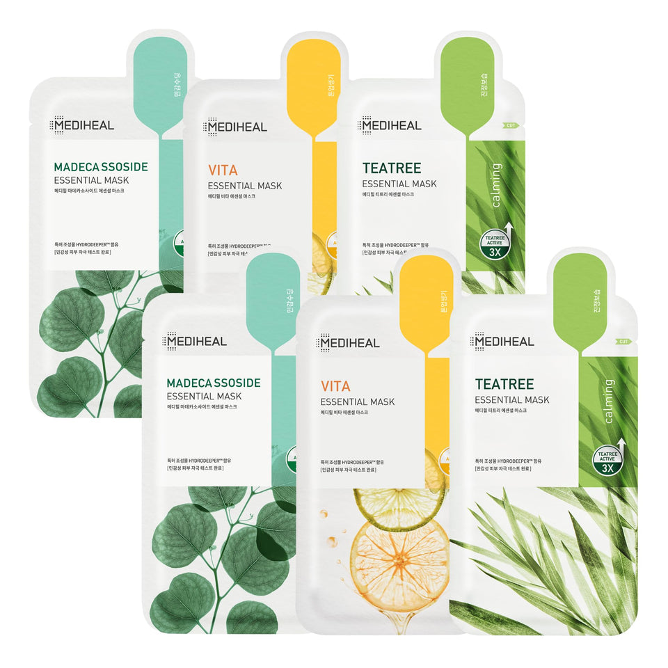 MEDIHEAL front packaging showing calm, clear skin benefits