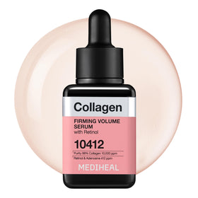 MEDIHEAL front packaging showing serum bottle and clear presentation benefit