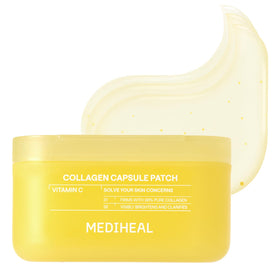 MEDIHEAL hydrogel patch texture close-up demonstrating cooling hydration