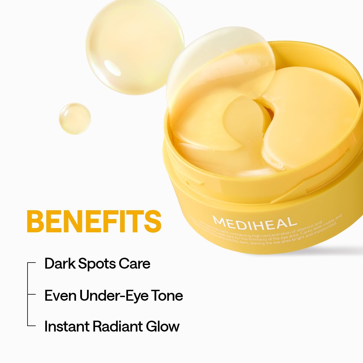 MEDIHEAL close-up of hydrogel patch texture highlighting hydration