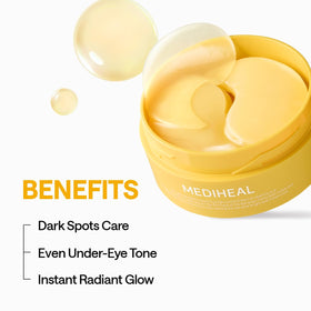 MEDIHEAL close-up of hydrogel patch texture highlighting hydration