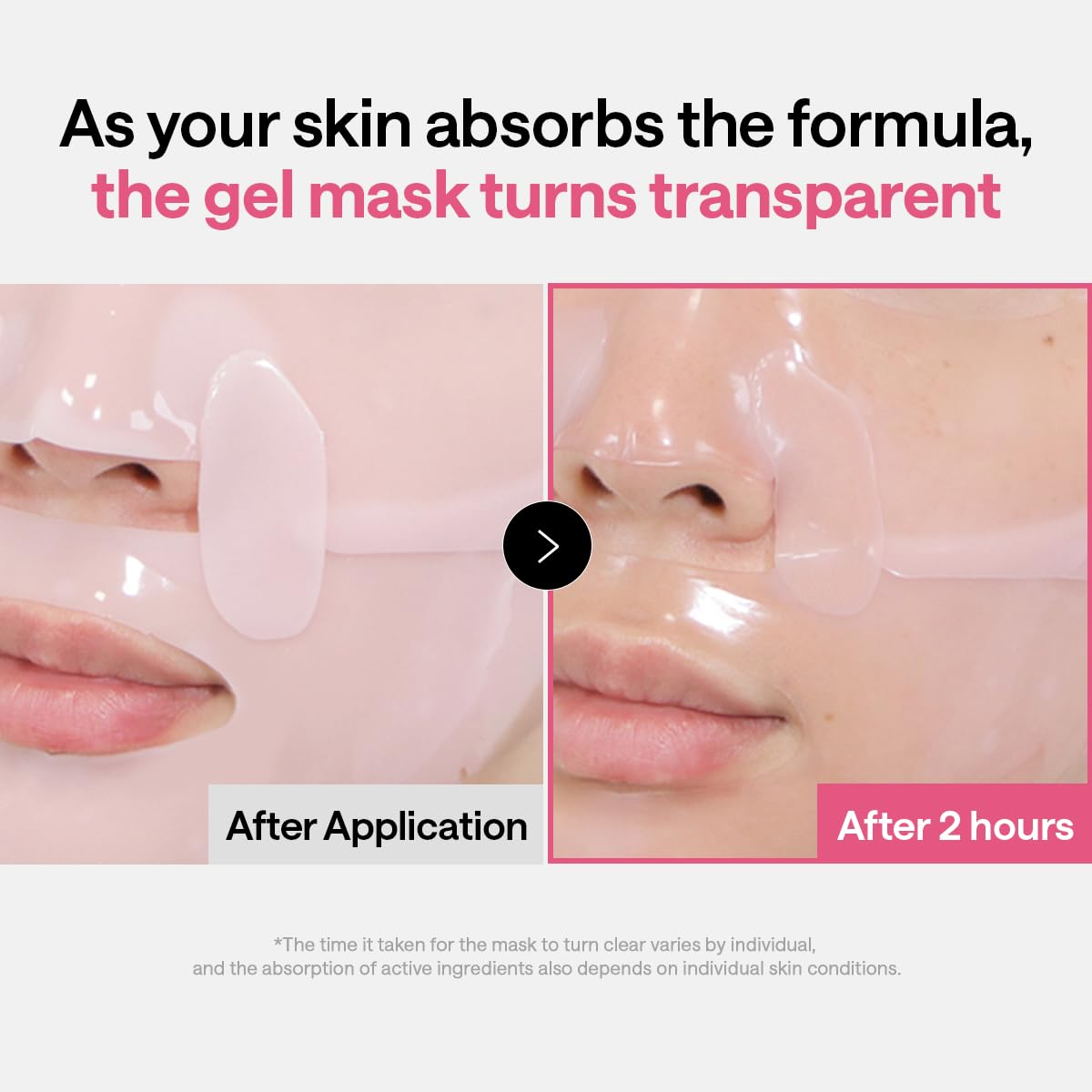 MEDIHEAL close-up hydrogel texture illustrating cooling, adherent feel