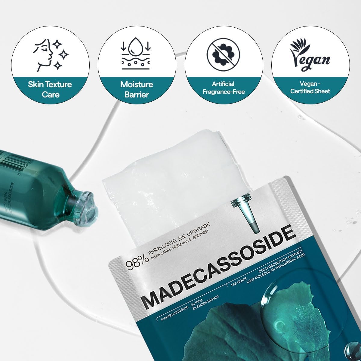MEDIHEAL madecassoside extract bottle highlighting purity and calm