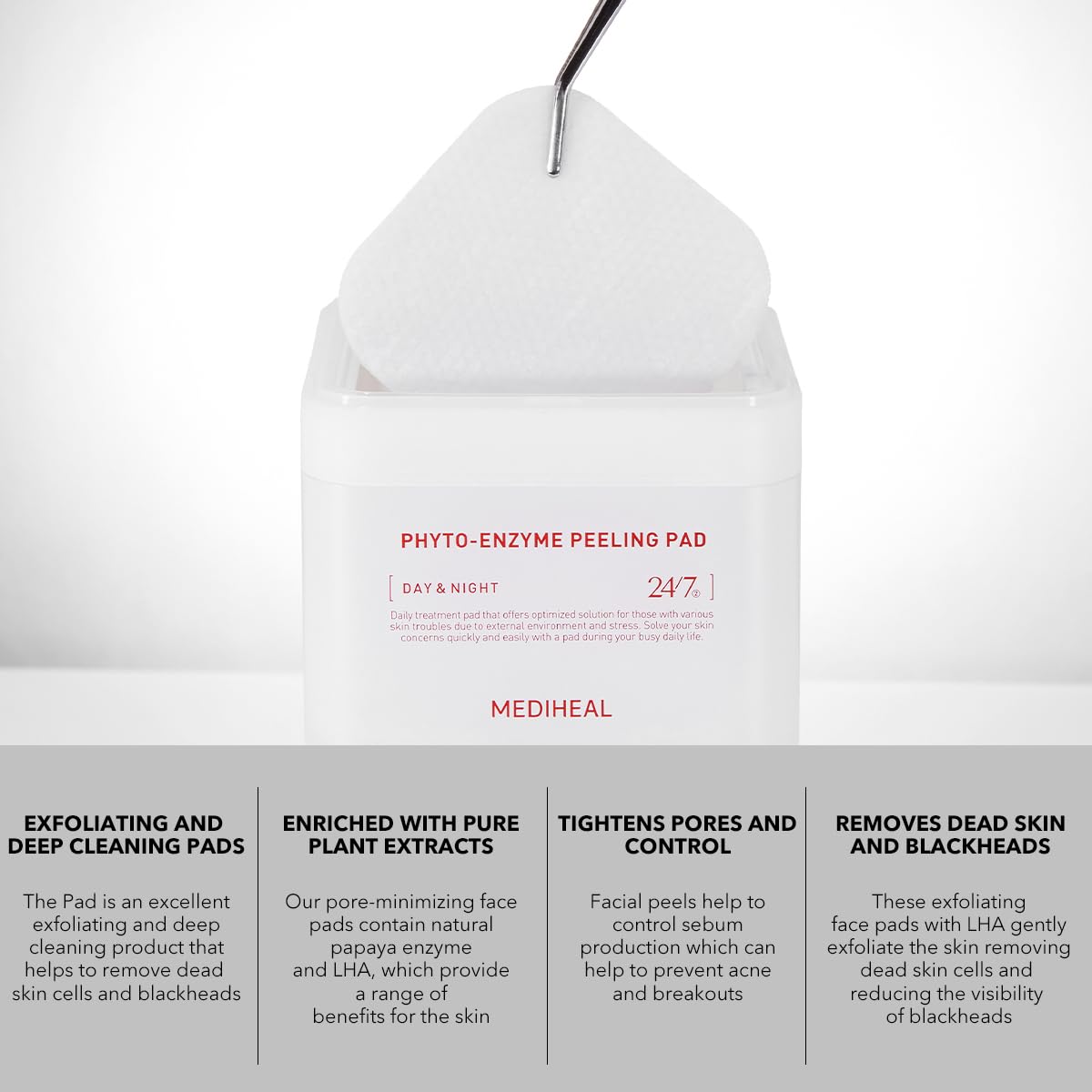 MEDIHEAL ingredient label showing retinol and low-molecular collagen benefits
