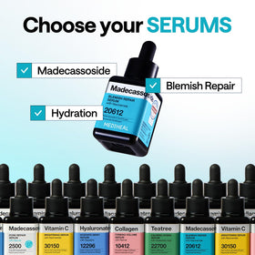 MEDIHEAL serum pump detail demonstrating easy dispensing and hygiene