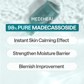 MEDIHEAL mask held in hand to show travel-friendly compact size