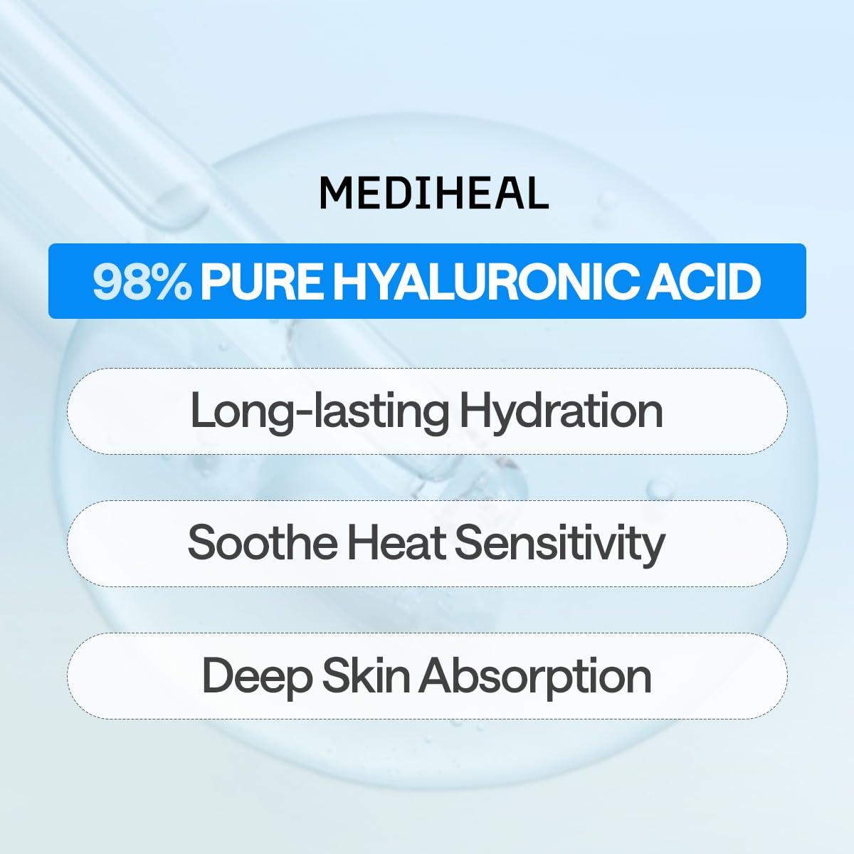 MEDIHEAL mask applied on model demonstrating immediate soothing effect