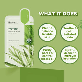 MEDIHEAL mask soaked in serum highlighting rapid absorption benefit