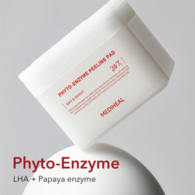MEDIHEAL pad placed on cheek as spot mask for targeted soothing benefit