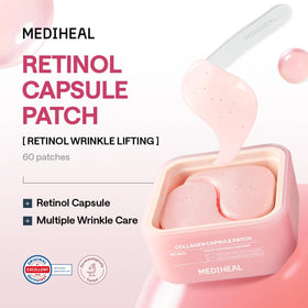 MEDIHEAL close-up of encapsulated retinol capsules visible in gel
