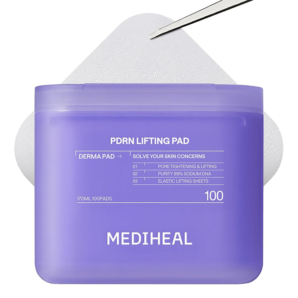 MEDIHEAL front packaging showing 100-count pads and product benefits