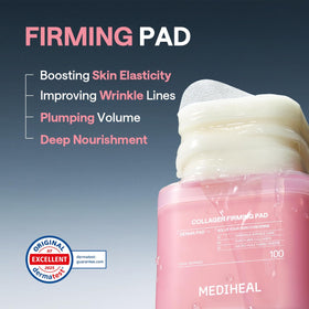 MEDIHEAL pad on hand demonstrating gentle wipe application and control