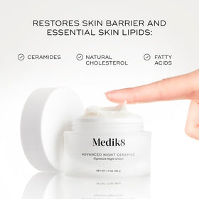Medik8 jar held in hand to show size and travel-friendly benefit