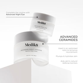 Medik8 night cream on bedside table in skincare routine setting
