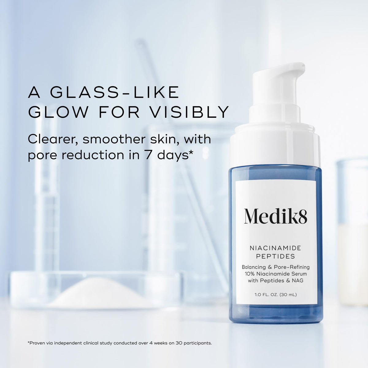 Medik8 before and after skin texture comparison showing visible refinement