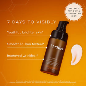 Medik8 C-Tetra pipette dispensing serum highlighting precise application benefit