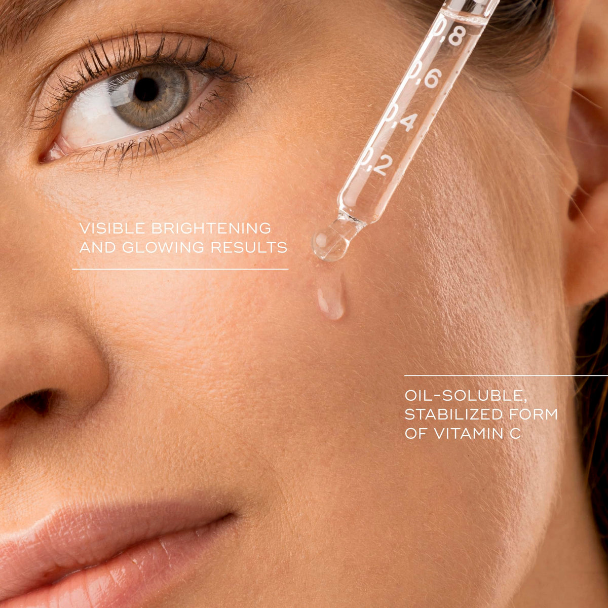 Medik8 serum texture close-up, lightweight formula that absorbs quickly