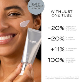 Medik8 Crystal Retinal 1 ingredient label highlighting retinaldehyde and hyaluronic acid benefit