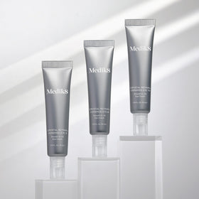 Medik8 applying eye cream with fingertip demonstrates gentle application