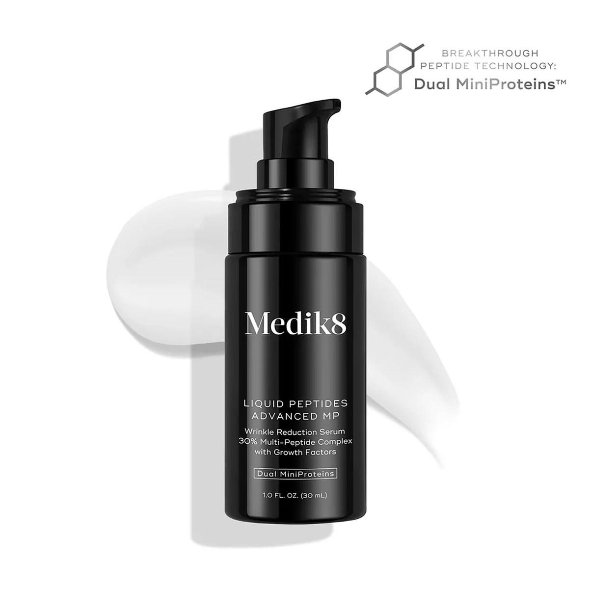 Medik8 dropper dispensing serum highlighting precise application