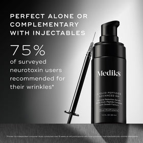 Medik8 bottle beside morning sink emphasizing daily use benefit