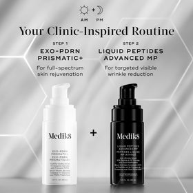 Medik8 Prismatic+ ingredients label detail, highlights vegan formulation transparency benefit