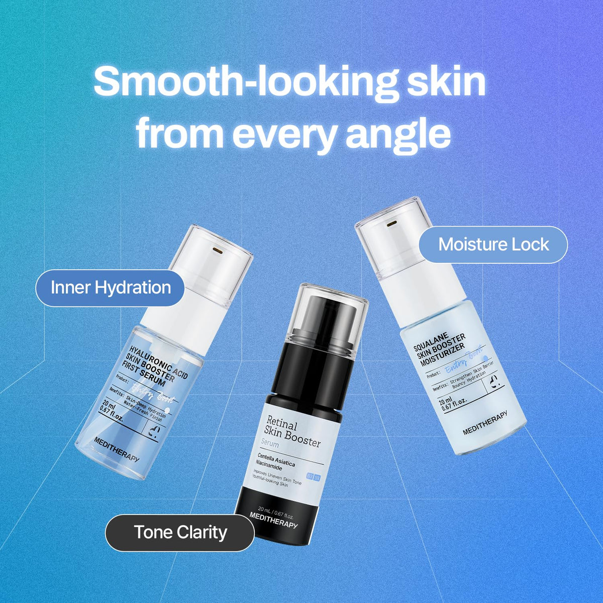 MEDITHERAPY retinal serum dropper dispensing a precise drop for gentle refinement