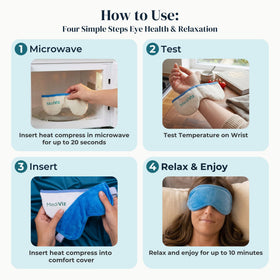 MEDIVIZ Eye Love chilled compress applied to eyes to reduce puffiness quickly