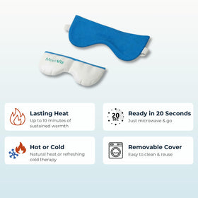 MEDIVIZ Eye Love inner insert detail showing microwave- and freezer-safe pouch
