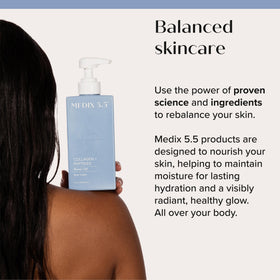 Medix 5.5 application on leg and arm illustrating targeted firming and smoothing action