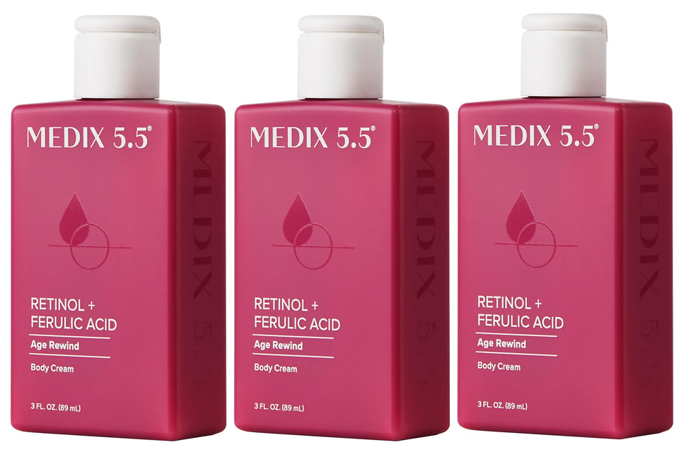Medix 5.5 front packaging showing travel-size lotion for firming benefits