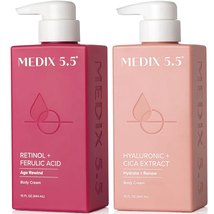 Medix 5.5 retinol lotion front packaging showing product and benefits